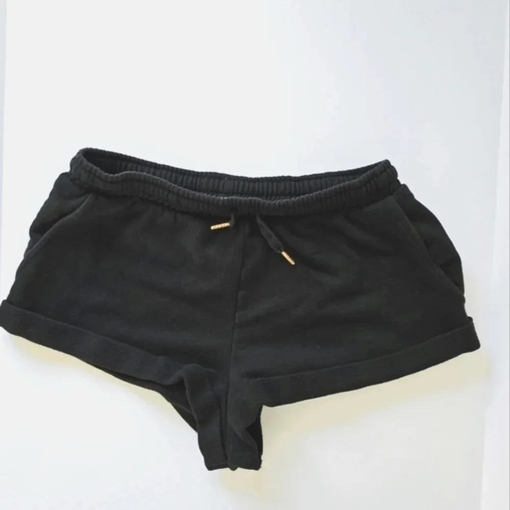 Weworewhat Black Sweat Shorts